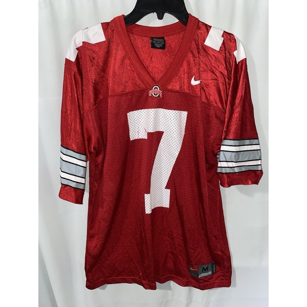 Nike Ohio State Buckeyes Football Jersey Mens Medium Red #7 NCAA